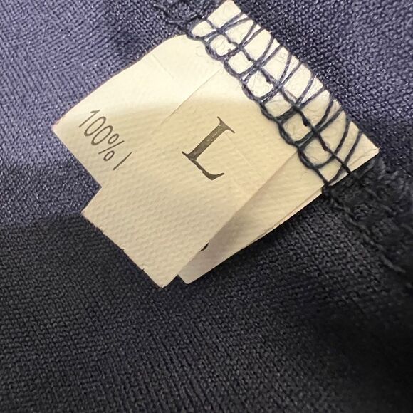 Evening Gown Chiffon Cape Sleeve Maxi Dress Slit Dark Blue Size Large NWOT - Picture 13 of 14